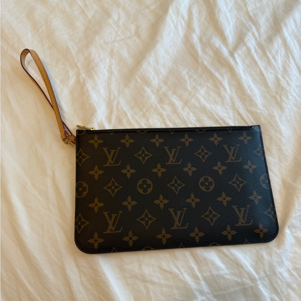 Louis Vuitton Monogram Clutch wristlet authentic monogram leather strap …